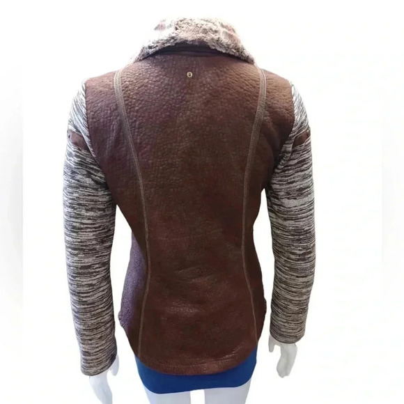 Sportalm Multi Textured Faux Fur  Lightweight Brown Grey Jacket Size 38 (Medium) - Picture 5 of 11
